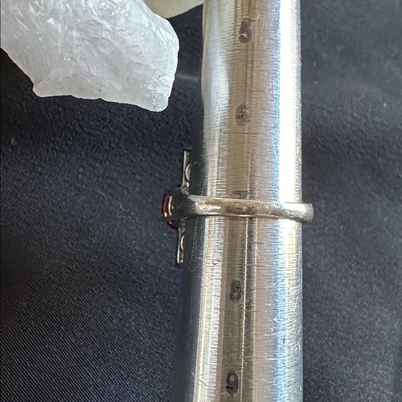 Citrine & garnet EUC ring. Emerald & fancy cut genuine gemstones in 925 sterling - Picture 6 of 8